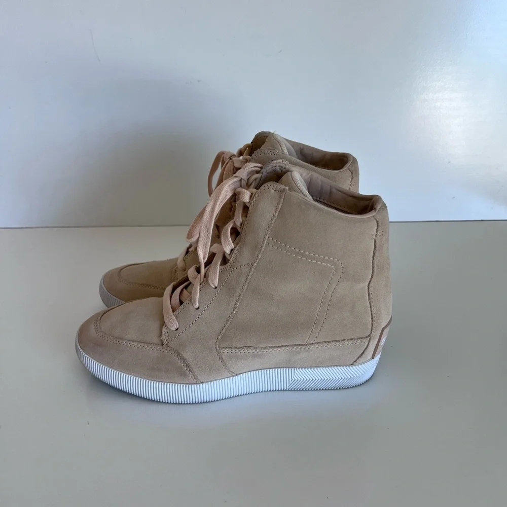 Sorel Women's‎ Out N About Wedge Sneaker Bootie Nova Sand, Sea Salt